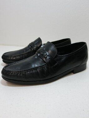 Towncraft Strap Leather Dress Penny Loafers Moccasins Men's Shoes Sz 9.5 EEE